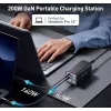 Conceptronic 6-poorts 200W GaN USB PD oplader met USB-C oplaadkabel, USB-C x 4, USB-A x 2, QC 3.0, PD 3.1, PPS