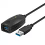 Techly SuperSpeed USB3.0 actieve verlengkabel 5m zwart ICUR3050