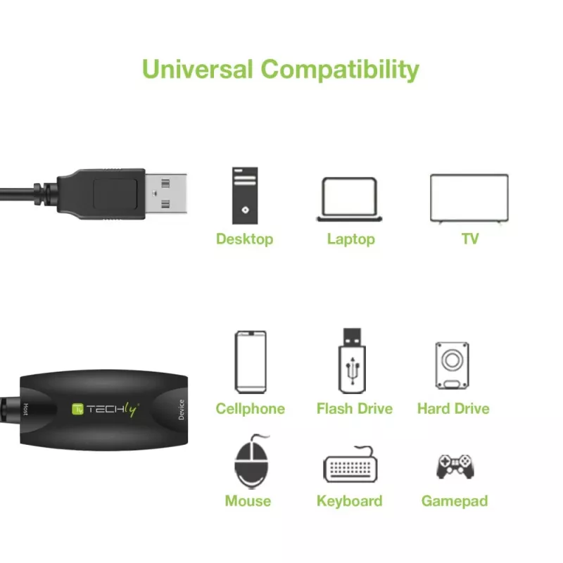 Techly SuperSpeed USB3.0 actieve verlengkabel 5m zwart ICUR3050