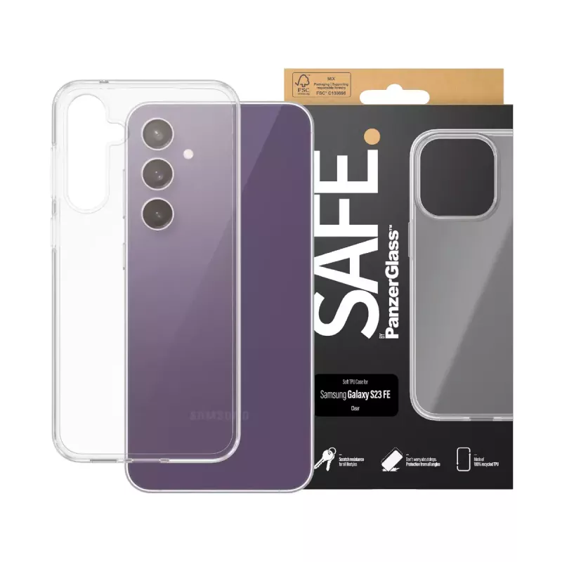 PanzerGlass SAFE. by ® TPU-hoes transparant voor Samsung Galaxy S23 FE