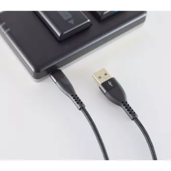 Lightning-kabel 1m ShiverPeaks BS20-73025 zwart