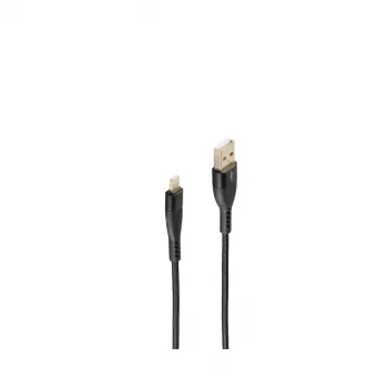Lightning-kabel 1m ShiverPeaks BS20-73025 zwart