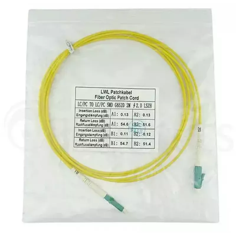BlueOptics SFP2121BU1MM InfiniBand glasvezelkabel 1m LC geel