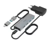 Hama 00200138 interface-hub USB 3.2 Gen 1 (3.1 Gen 1) Type-A + Type-C 5000 Mbit/s antraciet, grijs