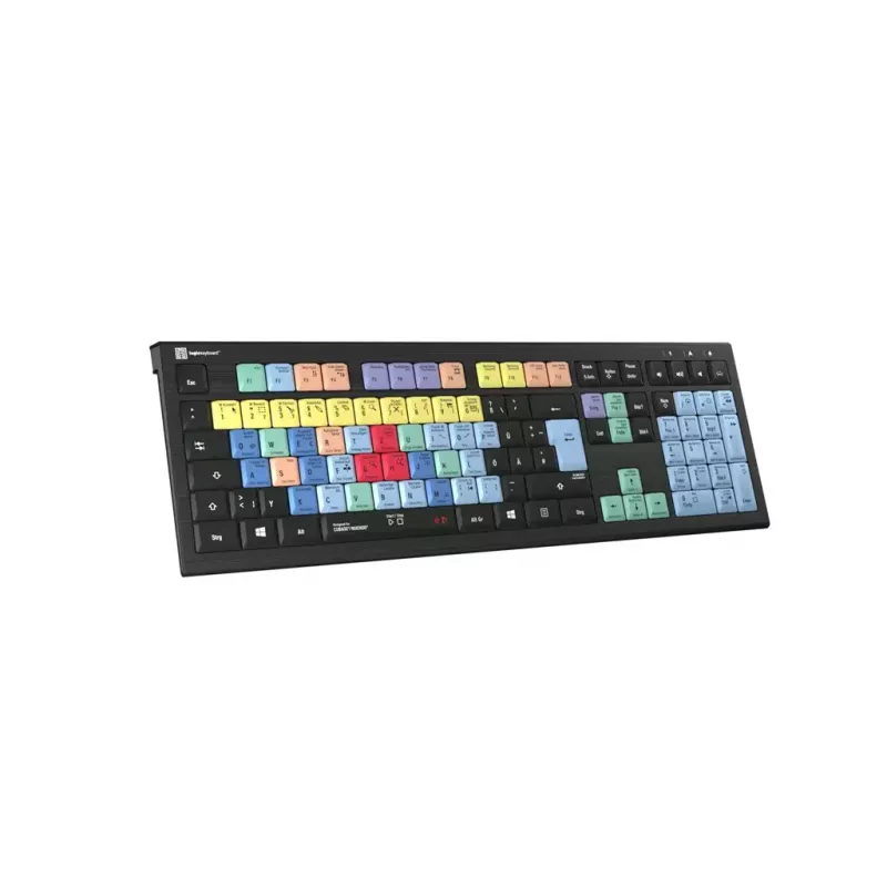 Toetsenbord Logickeyboard LKB-CBASE-A2PC-DE universeel USB QWERTZ Duits zwart