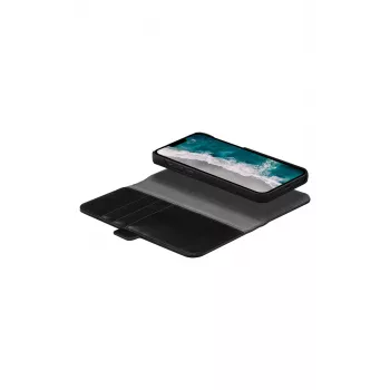 Folio-telefoonhoes dbramante1928 Stockholm voor iPhone 14 Plus (6,7 inch, zwart) met 3 vakken voor kaarten