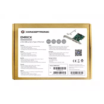 Conceptronic EMRICK 2-poorts USB 3.2 Gen 2 Type-C PCIe-kaart