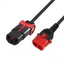 ACT stroomkabel C13 IEC Lock+ - C14 IEC Lock dual locking zwart 3 m, PC3605