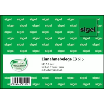 Bedrijfsformulier Sigel EB615 groen A6 50 vel