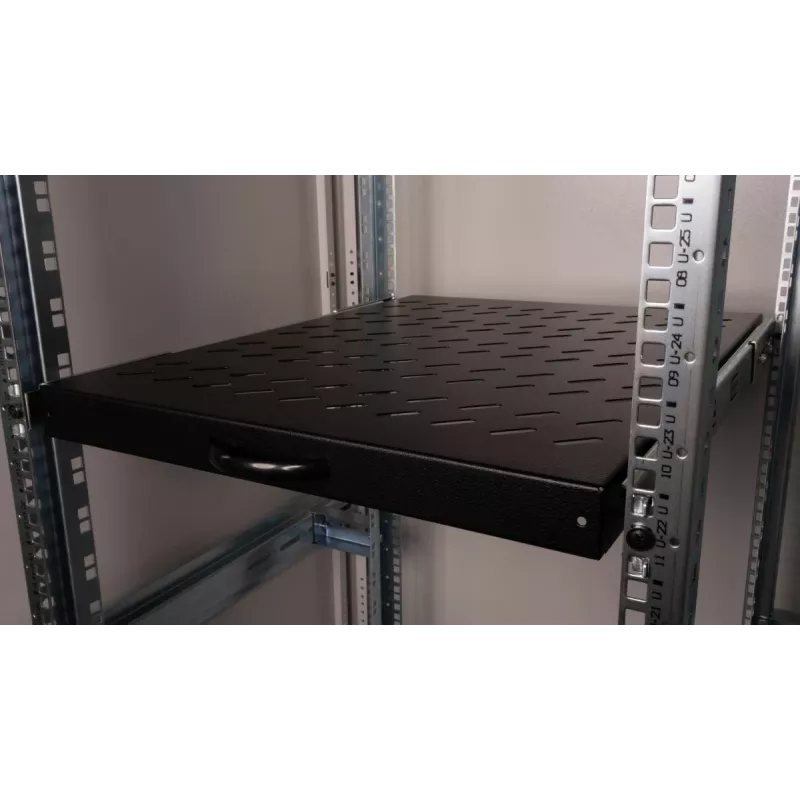 Equip uitschuifbare plank 19', 1U, 800MM, zwart