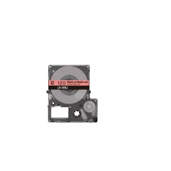 Etikettenband Epson LK-4RBJ zwart rood thermotransfer 1,2 cm