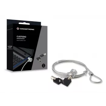 Conceptronic CNBSLOCK15 kabelslot zilver 1,5 m