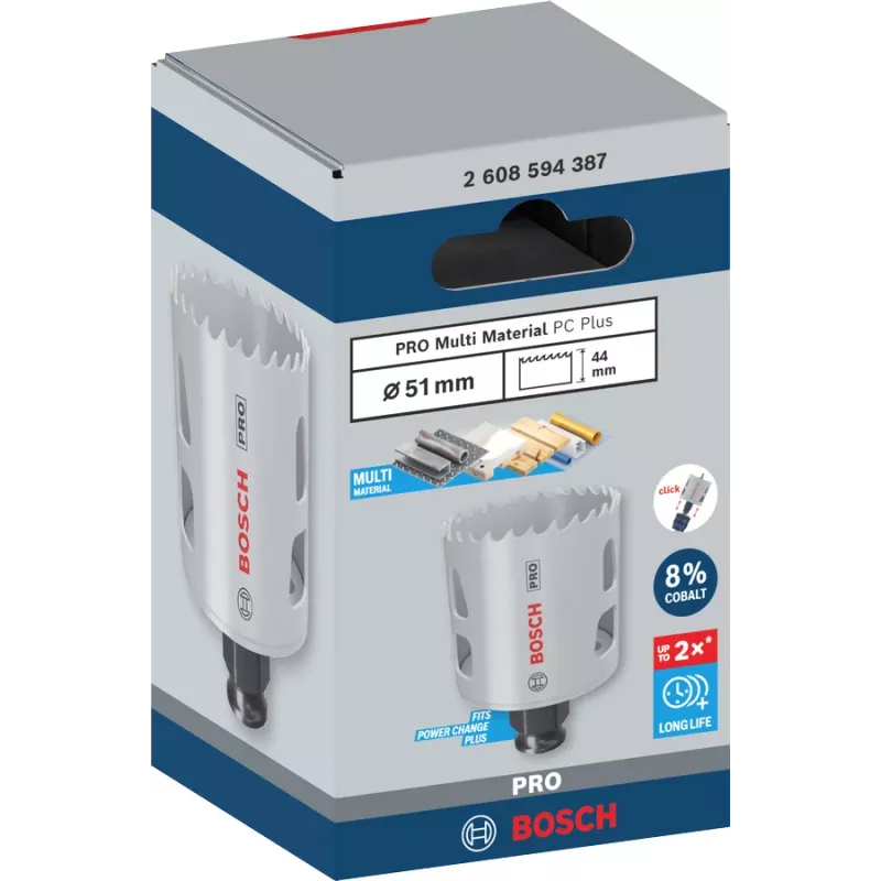 Bosch PRO Multi Material PC Plus 44/51 mm enkelvoudige gatenzaag