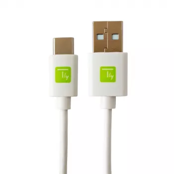 Techly ICOC MUSB20-CMAM10TW USB-kabel USB 2.0 1 m USB A USB C wit