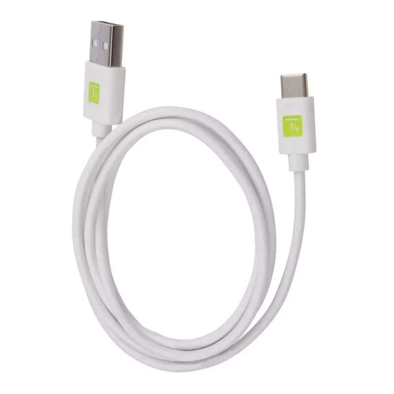 Techly ICOC MUSB20-CMAM10TW USB-kabel USB 2.0 1 m USB A USB C wit