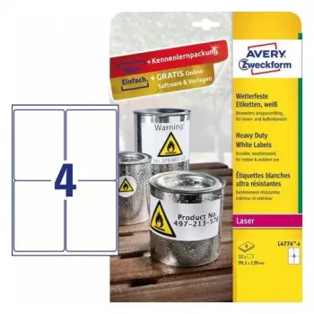 Zelfklevende printeretiketten Avery L4774-8