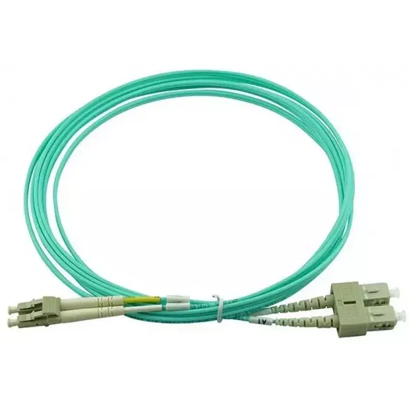 BlueOptics LC-SC multimode OM3 duplex glasvezel patchkabel, LC-UPC/SC-UPC, 2 m, beige (compatibel met Corning 055702K512000002M)