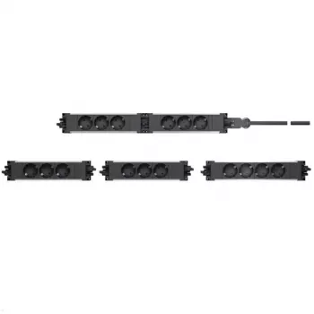 Overspanningsbeveiliging Bachmann 906.306 3 AC-uitgangen 250 V zwart grijs rood
