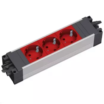 Overspanningsbeveiliging Bachmann 906.306 3 AC-uitgangen 250 V zwart grijs rood
