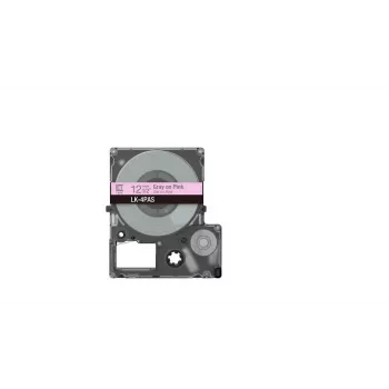 Labeltape Epson LK-4PAS grijs roze thermotransfer 1,2 cm