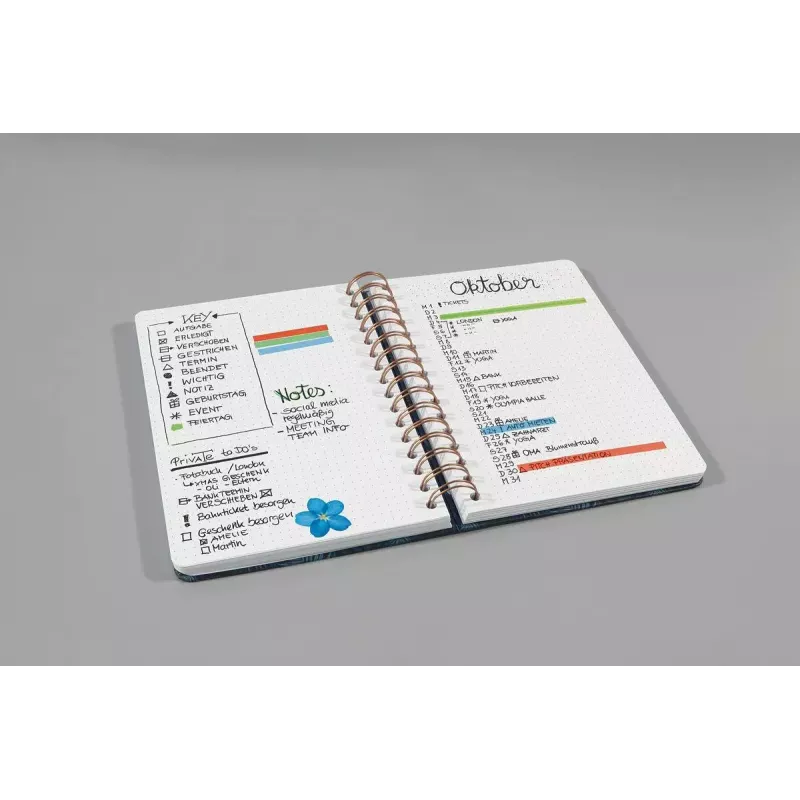 Schrijfnotitieboek Sigel JN600 A5 120 vel zwart roze wit