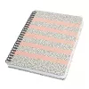 Schrijfnotitieboek Sigel JN600 A5 120 vel zwart roze wit