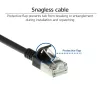 ACT zwart 2 meter LSZH U/FTP CAT6A datacenter slimline patchkabel snagless met RJ45-stekkers