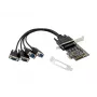 Conceptronic 4-poorts DB9 RS232 seriële PCIe-kaart, PCIe, RS-232, PCIe 2.0, RS-232, zwart, China