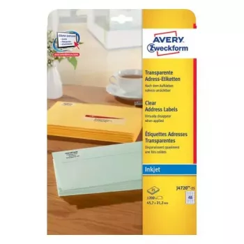 Zelfklevende etiketten Avery J4720-25 afgeronde rechthoek
