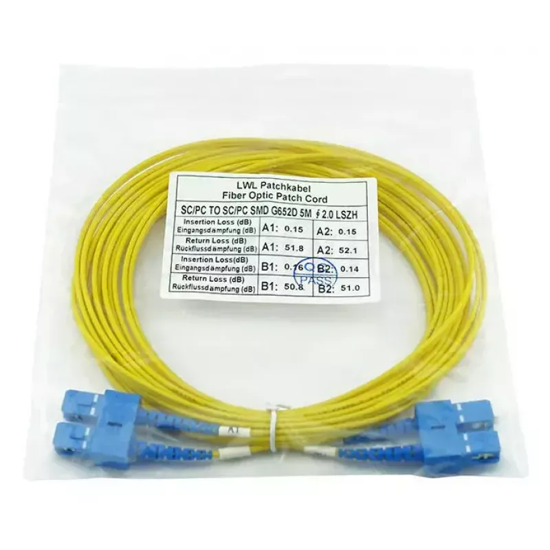BlueOptics CAB-SMF-SC-SC-7-BO SC/SC Singlemode glasvezel patchkabel, 7,5 m