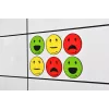 Bordmagneet Legamaster magnetisch symbool emoticon gesorteerd 50 mm 6 stuks