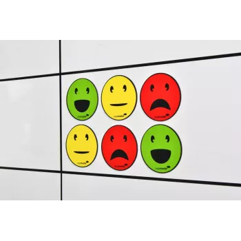 Bordmagneet Legamaster magnetisch symbool emoticon gesorteerd 50 mm 6 stuks