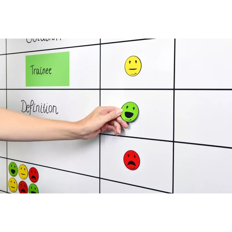 Bordmagneet Legamaster magnetisch symbool emoticon gesorteerd 50 mm 6 stuks