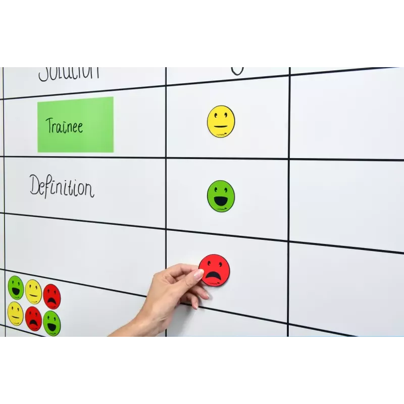 Bordmagneet Legamaster magnetisch symbool emoticon gesorteerd 50 mm 6 stuks