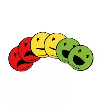 Bordmagneet Legamaster magnetisch symbool emoticon gesorteerd 50 mm 6 stuks