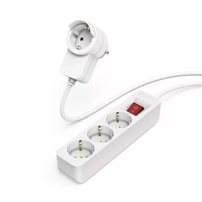 Hama 00223081 stroomverdeler 1,4 m 3 AC-uitgangen binnen wit