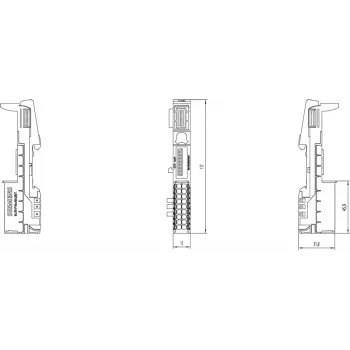 Elektrische klem Siemens 6ES7193-6BP00-0BA1, meerkleurig, 49 g, 1 st.