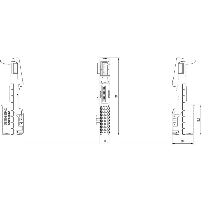 Elektrische klem Siemens 6ES7193-6BP00-0BA1, meerkleurig, 49 g, 1 st.