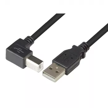 Techly USB 2.0 kabel A-stekker / B-stekker haaks 3m ICOC U-AB-30-ANG