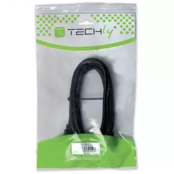 Techly USB 2.0 kabel A-stekker / B-stekker haaks 3m ICOC U-AB-30-ANG
