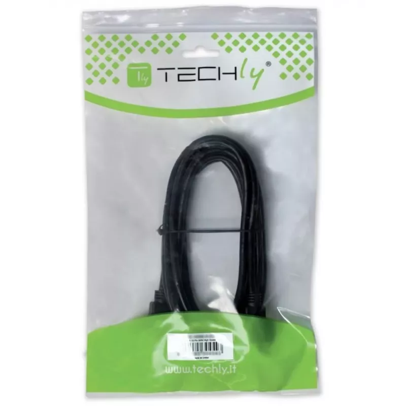 Techly USB 2.0 kabel A-stekker / B-stekker haaks 3m ICOC U-AB-30-ANG