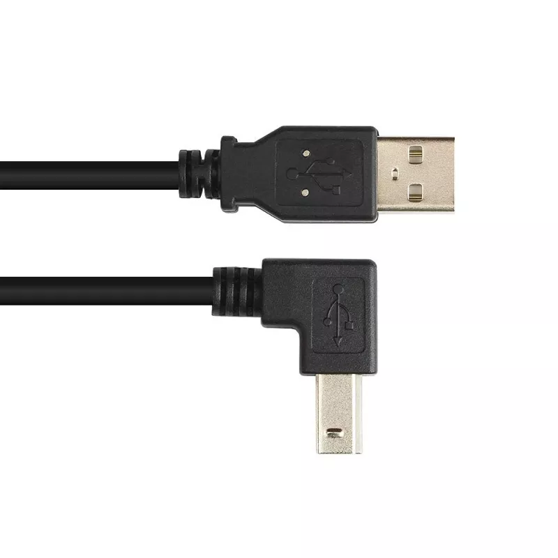 Techly USB 2.0 kabel A-stekker / B-stekker haaks 3m ICOC U-AB-30-ANG