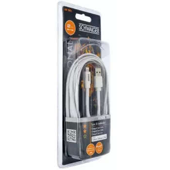 Lightning-kabel Schwaiger LKF200L532 2 m wit