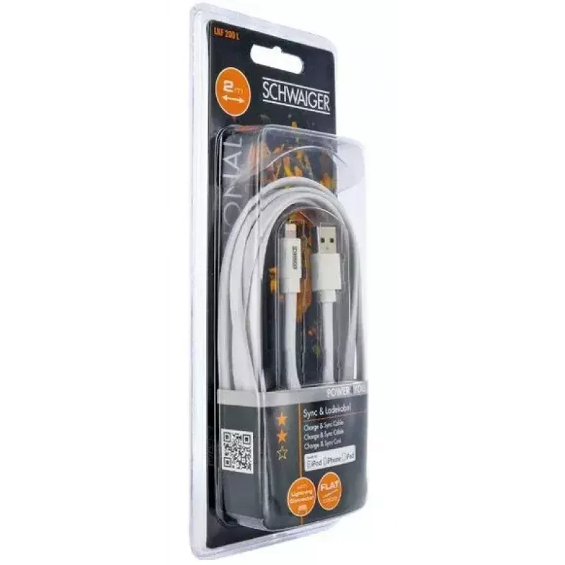 Lightning-kabel Schwaiger LKF200L532 2 m wit