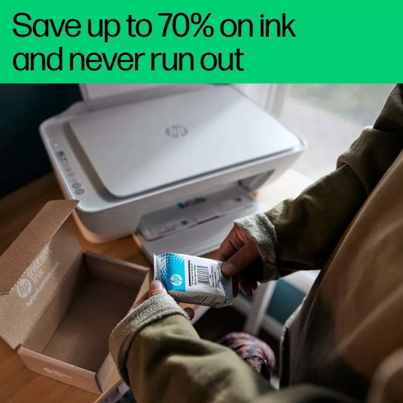 HP DeskJet 2821e draadloze all-in-one kleurenprinter, Instant Ink; kopieerder, scanner