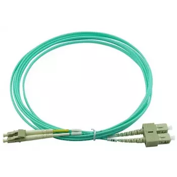 BlueOptics LC-SC multimode OM3 duplex glasvezel patchkabel, LC-UPC/SC-UPC, 5 m, beige (compatibel met Corning 055702K512000005M)
