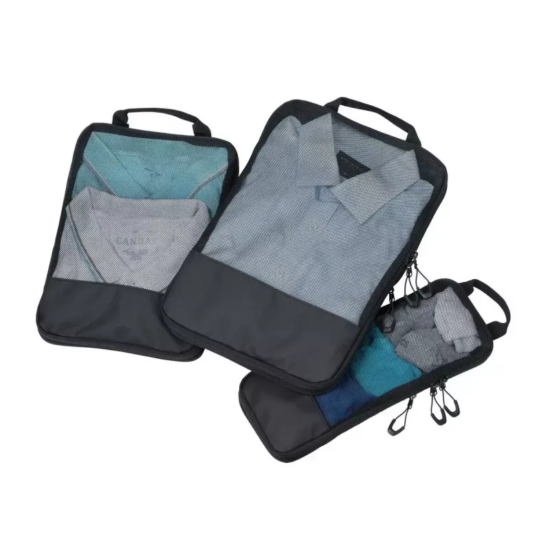 TROIKA Black Packing Cubes Compressiezakkenset, BBL56/BK