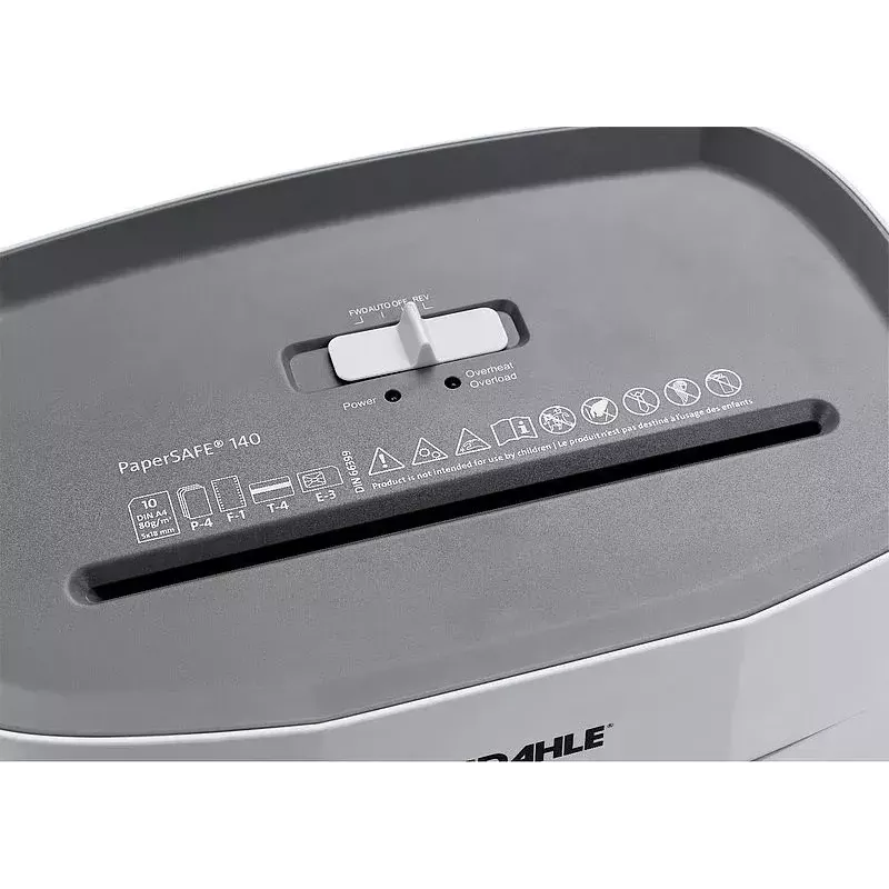 Papiervernietiger Dahle PS 140 kruissnit 65 dB zwart grijs