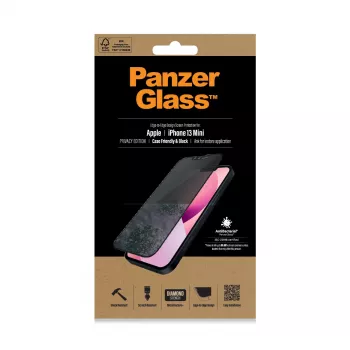 PanzerGlass privacyscreenprotector Apple iPhone 13 Mini edge-to-edge kras- en stootvast
