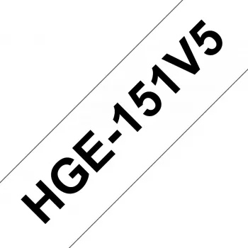 Labelband Brother HGE-151V5 — zwart, compatibel met PT-9500PC / PT-9700PC / PT-9800PCN / RL-700S